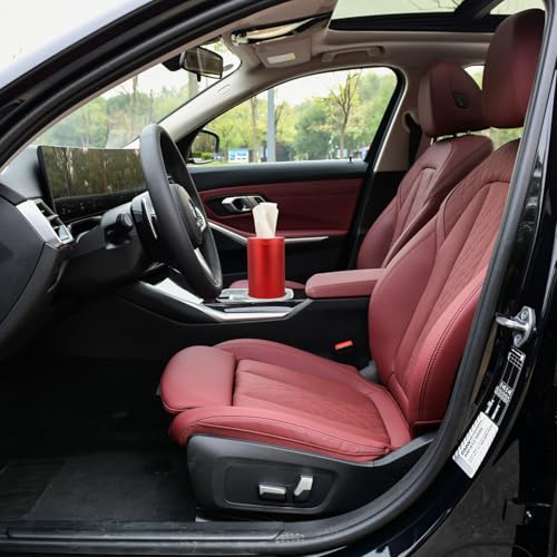 KOCKSHION アルミ合製車用ティッシュホルダー 丸型シリンダーデザイン 防水防塵で簡単交換可能 省スペース収納 カー用品や室内用に