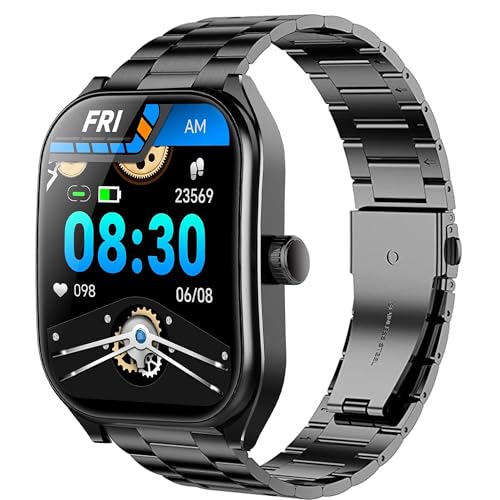 Lamshaw Compatible for Aolon Curve Smart Watch Band, Quick Release Stainless Steel Metal Replacement Strap Bracelet Men & Women Compatible with Aolon Curve 2.01