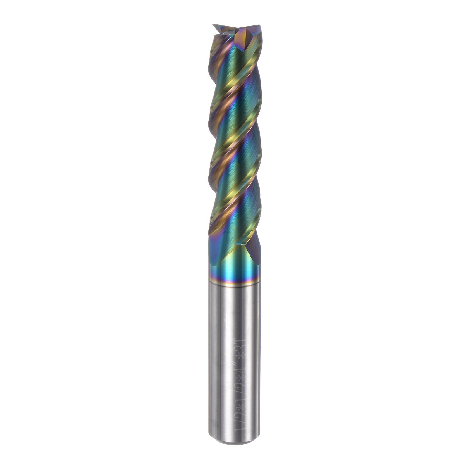 QUARKZMAN Hartmetallfräser 1/2 Zoll Schaft 3-Flöten CNC Fräser Farbe