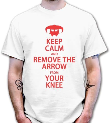 Keep Calm Remove Arrow From Your Knee T-shirt White M