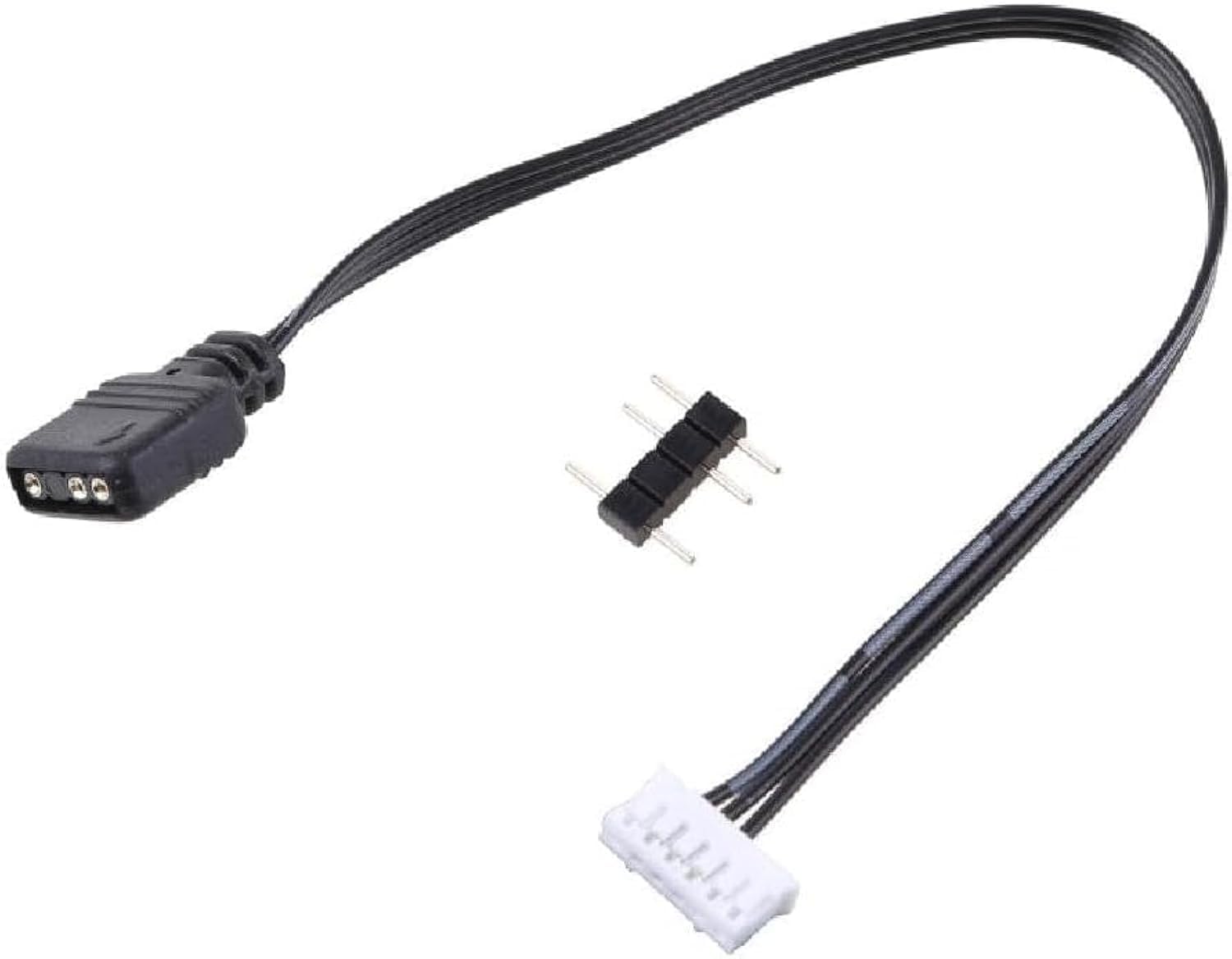 Muiltvoe Black for Coolmoon-Fan Controller 5V 3 Pin to 6pin 4Pin Transfer Adapter Cable 5V ARGB 3Pin to 4P 6P Converter Cable o and Video Power Cords