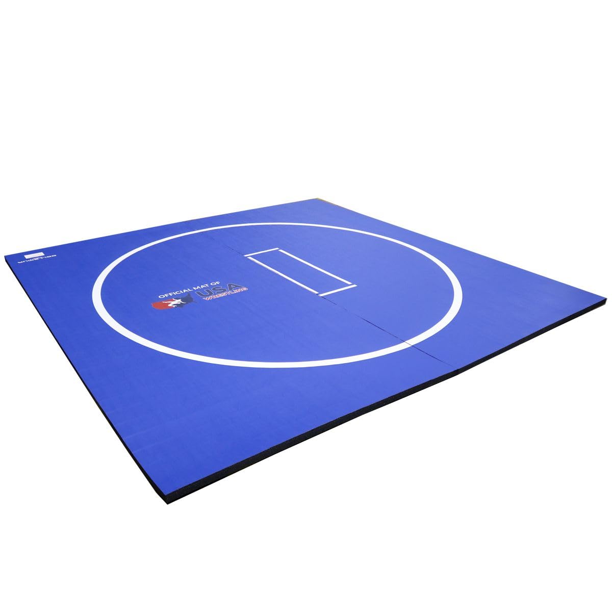 Dollamur 10'x10' Wrestling Mat, Royal Blue, with Circles