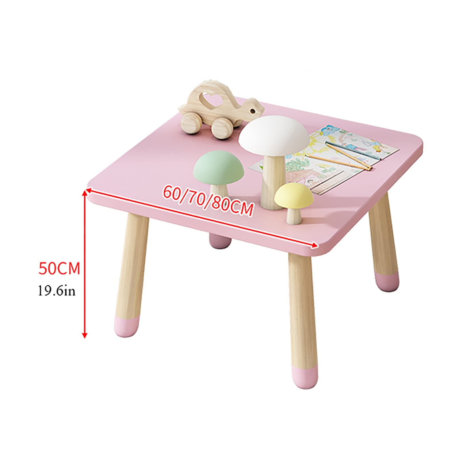 DXYDZSWD Children's Study Desk, American Draw Table, INS Home Game Table, Kindergarten Toy Table, Rectangular Table and Chair Combination(C,80cm)