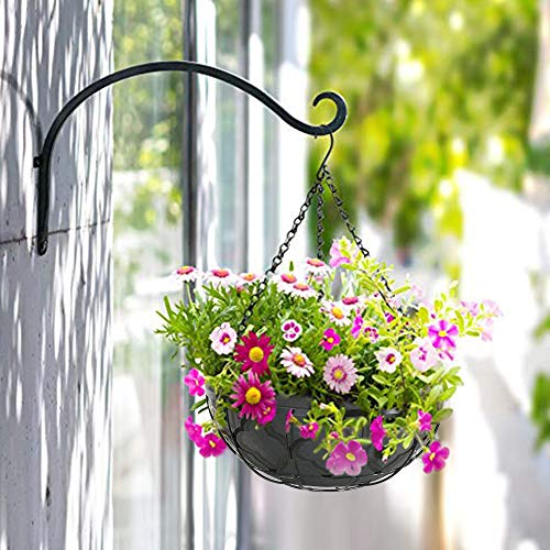 Non-Woven Fabric Plant Grow Bags Replacement Coco Liner Window Basket,Trough Shaped Wall And Deck Mount Planters,Round Hanging Basket (5-Pack, 12) #TOP2