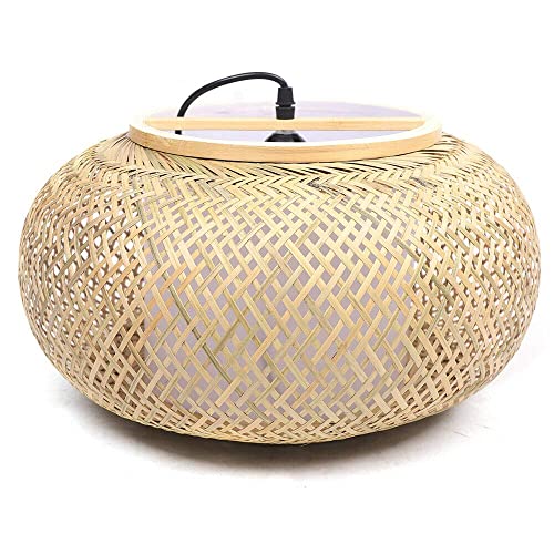 Lámpara de mimbre colgante de techo para decoración de interiores 6