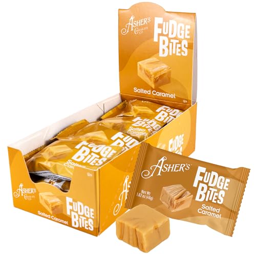 Asher's Chocolates, Fudge Bites, Individually Wrapped Chocolate Fudge, Small Batches