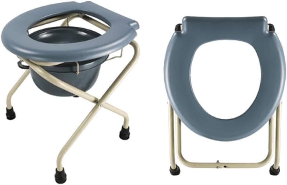 Portable Bedside Commode, Shower Chair, Shower Stool, Toilet Bathtub, Folding Commode with Toilet
