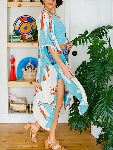 Image of Breezy Lane Kimonos for Women Swimsuit Coverups Beach Cover Up Swimwear Cardigan Summer