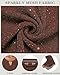 VALOLIA Plus Size Dressy Tops for Women, Ladies Tops and Blouses Long Sleeve V Neck Sparkly Sequin Flowy Tunic Top Vacation Fall Shirts for Women Evening Wear Christmas Night Out Brown XXL