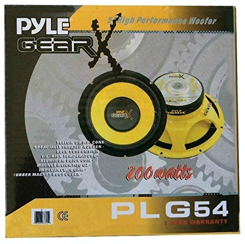 1 woofer kompatybilny z PYLE PLG54 głośnik średni basowy dyfuzor 13,00 cm 130 mm 5" średnica 100 watów rms 200 watów maksymalna impedancja 4 omów samochód, 1 sztuka