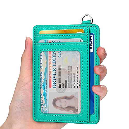 Image of Slim Minimalist Front Pocket Wallet, RFID Blocking Credit Card Holder Wallet with Detachable D-Shackle for Men Women
