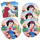 40pcs Snow White Birthday Party Decoration include Napkins,Plates, for Snow White Birthday party Supplies