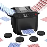 KPAW 2-in-1 Automatic Card Shuffler & Dealer - Support 12 Players, 4 Drawing Remotes, Built-in Gameplays, 360°/180° Deal, Adjustable Dealing Distance, for Poker, UNO, Phase 10, Skip-Bo, Rummy