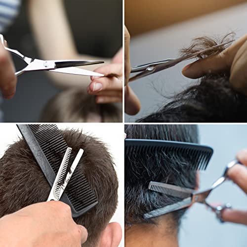Uootach 2 Stücke Haarschere, Ultrascharfe und präzise geschnittene Stylingschere, Friseurschere aus edelstahl zum Ausdünnen und Formen, Geeignet für Zuhause, Friseursalon, Friseur, MFJD-01