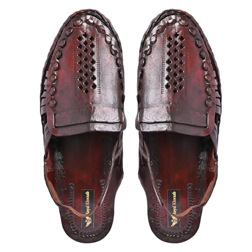 Image of Kolhapuri Chappal for Men|Kolhapuri Slippers for Men|Kolhapuri Shoes for Men|Leather Slippers for Men|Wedding Slippers for Men-B1
