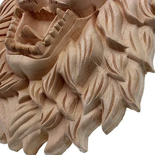 Beefs Woodcarving Lion Head Decal Corner Wood Applique For Home Decoration Maison Accessories Furniture Decor Decorative Long 30Cmx20Cm #TOP6