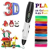 kainuoa bolígrafo 3D, bolígrafo 3D impresión bolígrafo 3D Profesional con Voz Inteligente, Dibujo bolígrafo 3D Kit para niños Adultos, filamento pla de 1.75 mm, Regalo para Navidad