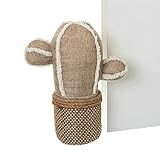 tope puerta tela 25 x 10 x 28 cm Dcasa - Tope puerta original cactus de tela / arena .