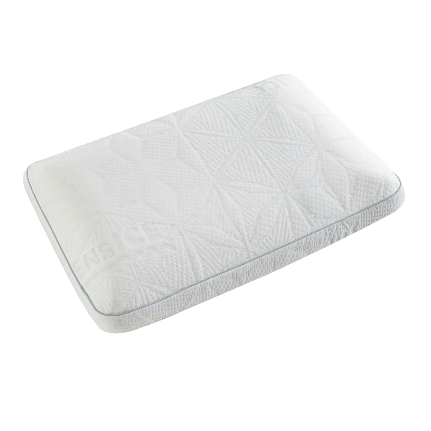 Kühlendes Memory Schaum Kissen zum Schlafen 60x40x13 cm, viscoelastisches Kopfkissen, Ergonomisches Orthopädisches nackenstütz Kissen, Rücken-, Bauch-, Seitenschläfer, weiß