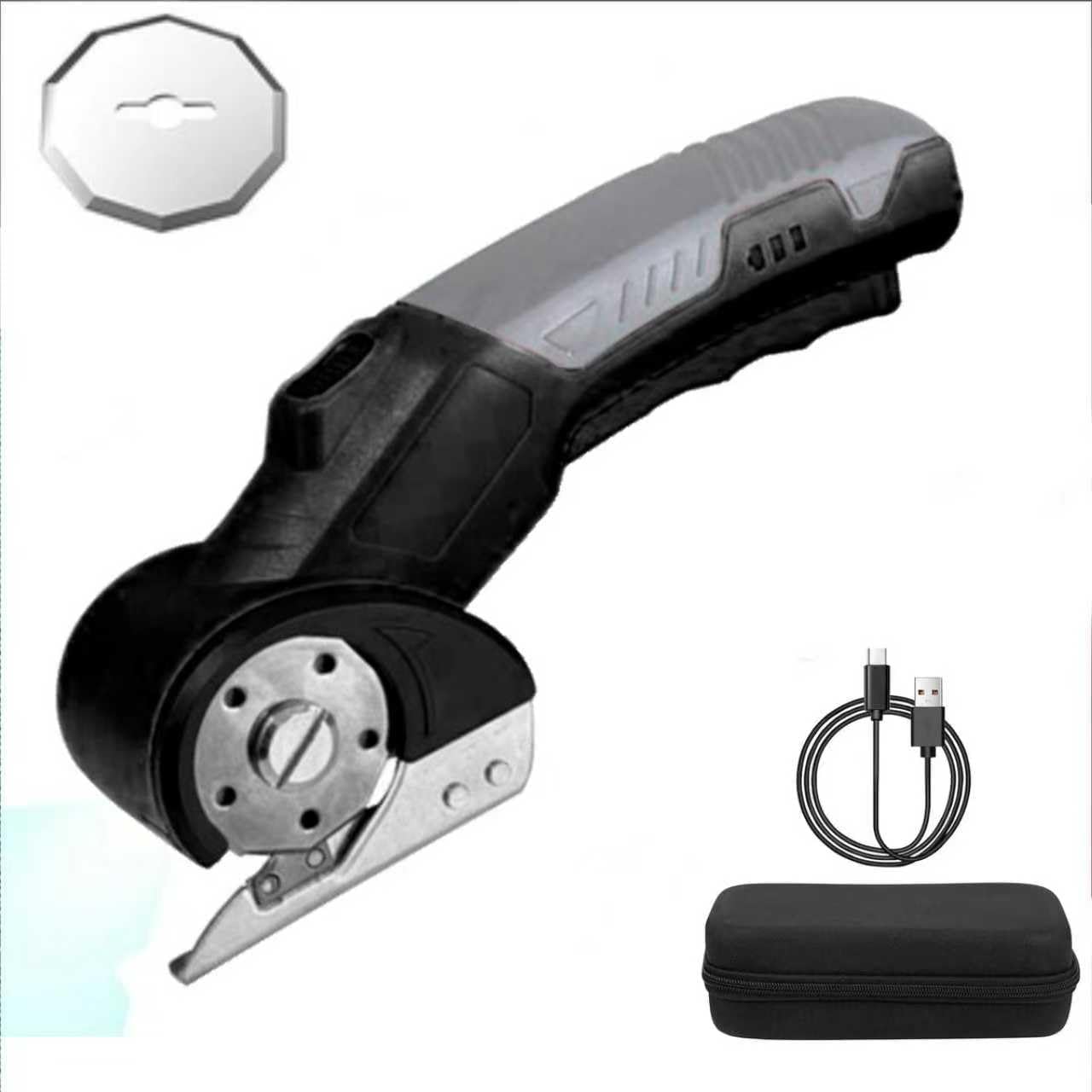 Cardboard Cutter, With LED Light, High-Efficiency Brushless Motor, 2000mAh Battery, Tungsten Steel Blade, Suitable for Cloth, Cardboard, Leather, Carpet (Purple)