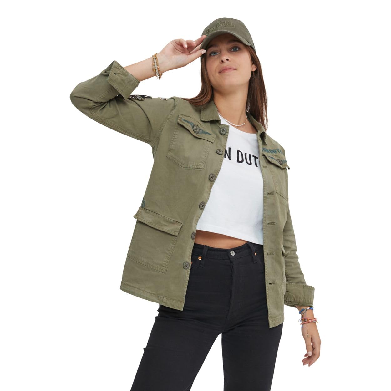 Von Dutch Veste Coton Femme Angel Kaki
