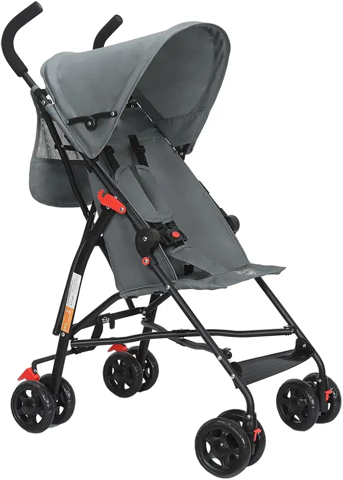 Maxi Baby Carrinho de Bebê Passeio Guarda Chuva MOVEE (Cinza)