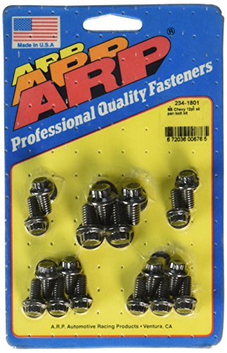 Image of ARP 2341801 Oil Pan 12-Point Bolt Kit, Black Chrome Moly Steel, For Select Chevrolet Small Block Applications