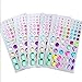 byou Strass Sticker, Strass Pietre preziose 5 Fogli Colori Assortiti Bling Dimensioni Adesivi Gioielli Artigianali Adesivi acrilici Strass per Trucco Viso Carnevale Scrapbooking Decorazioni