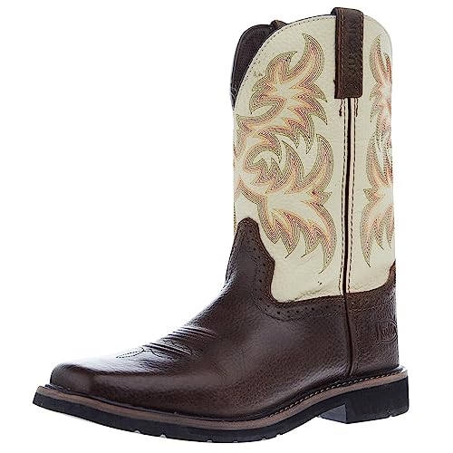 Justin Original Work Men's Copper Kettle Cowhide Brown/White 9 D