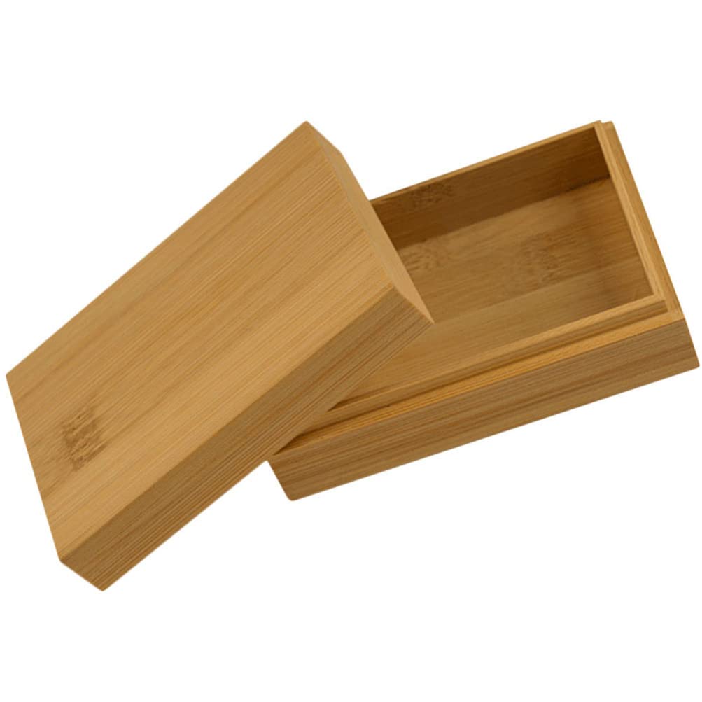 Zerodeko Wooden Playing Card Holder Box Playing Card Deck Container Rustic Card Storage for Poker Cards Bank Cards Business Cards Game Cards Khaki