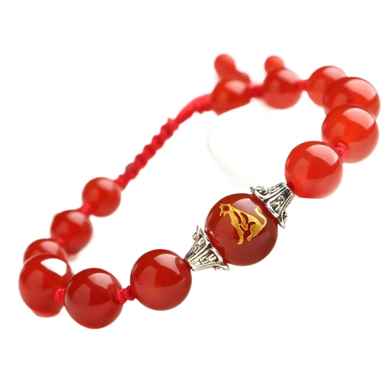 Rosary bracelet, 12 Zodiac Animal Bracelet Amulet Lucky Adjustable(Chicken)