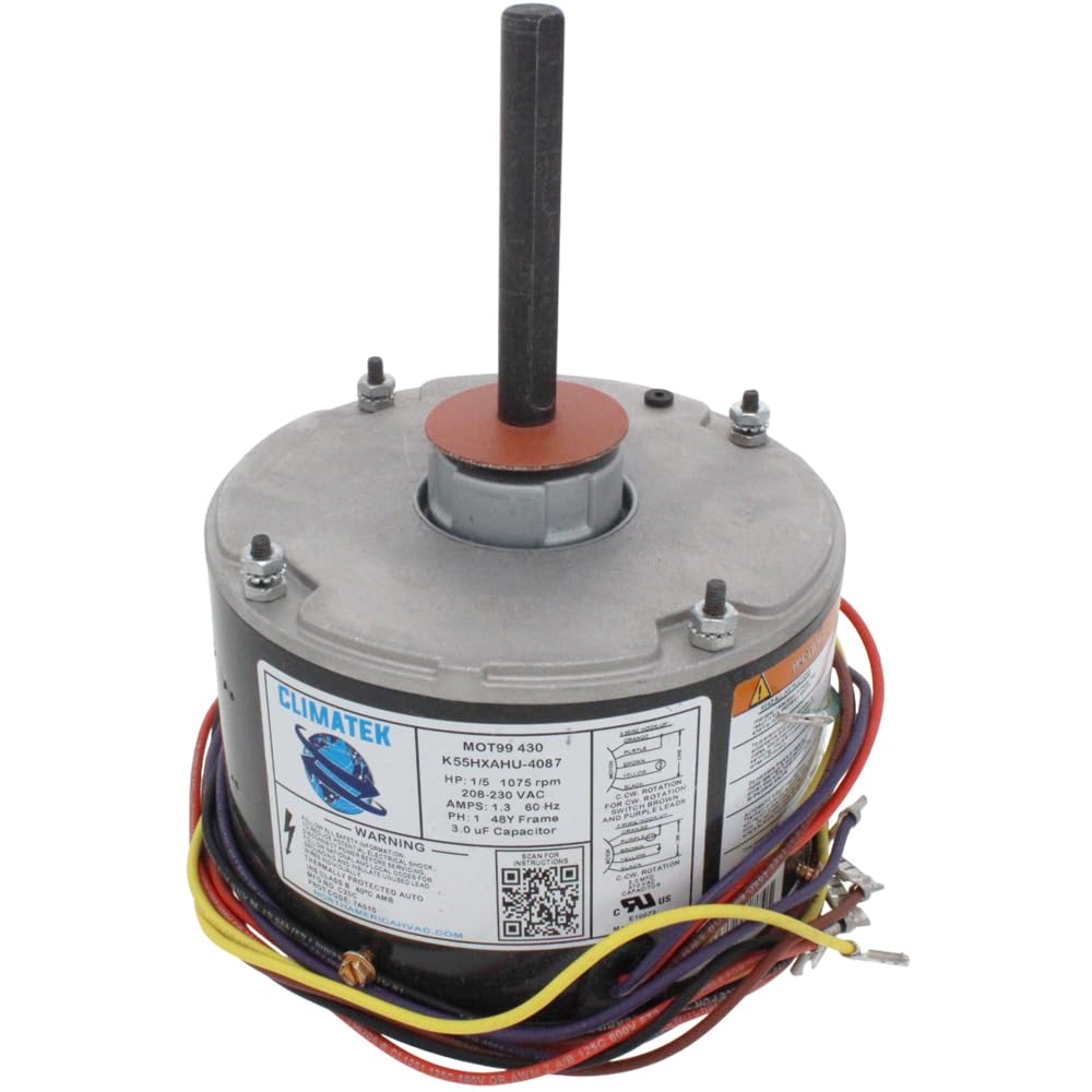 ClimaTek Upgraded 1/5 HP Condenser Fan Motor Directly Replaces Emerson K55HXJKL-2918