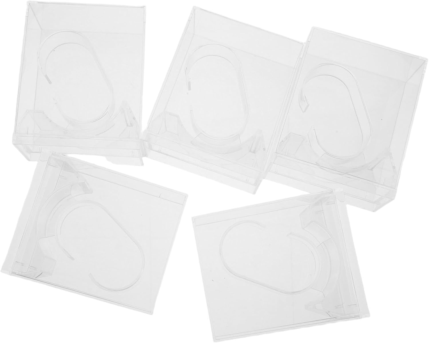 5 Piece Plastic Watch Box Organizer for Wristwatch