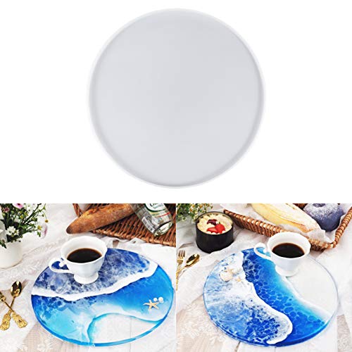 Gaosaili 30CM Große Tray Silikonform, Große Runde Untersetzer Silikonform...