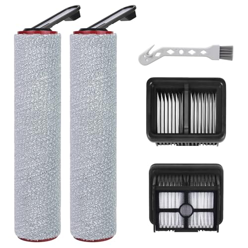 Image of Replacement Parts for Dreame Aero Pro, H12 Pro FlexReach Wet Dry Vacuum | NOT for H12 Pro. Fits Aero Pro, H12 Pro Gen2 / FlexReach / FlexLite. 2 Roller Brushes, 2 Filters & 1 Cleaning Brush