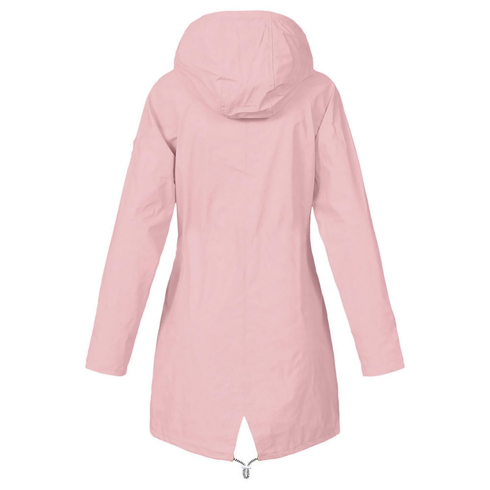 Chaqueta cortavientos para mujer, transpirable, protección contra la lluvia, chaqueta larga y ligera, chaqueta de verano, chaqueta de verano, poncho de lluvia, bolsillos, chaqueta softshell, elegante