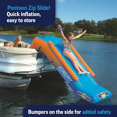 WOW Sports - Zip Slide Inflatable Pontoon Slide for Boats - Perfect Summer Lake Party Accessory - Image 3
