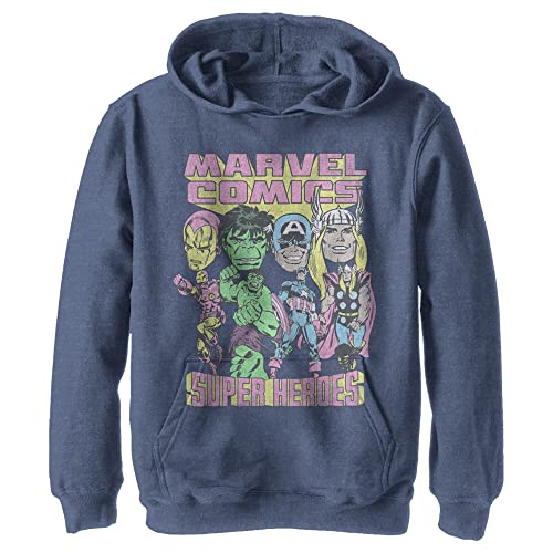 Sweat à capuche Marvel rétro en polaire bleu pour garçon en taille M