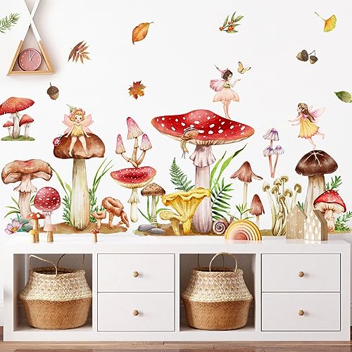 Vinilos decorativos 3D set de hongos y princesa miniatura 6
