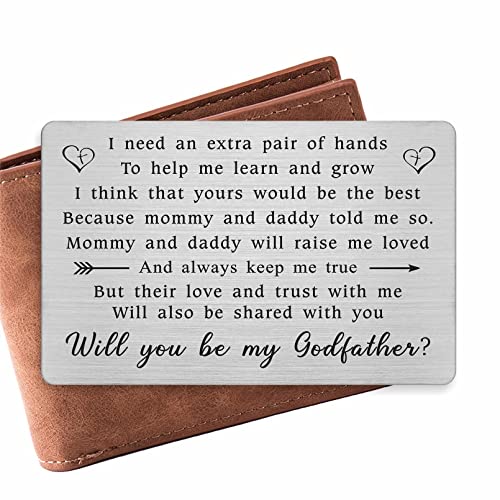 Resdink Godfather Gift Idea: Unique Wallet Card, Includes Appreciated Message, Perfect for Baptism, Christening, Birthday, Thank You, Proposal, Valentine's Day, Father's Day2