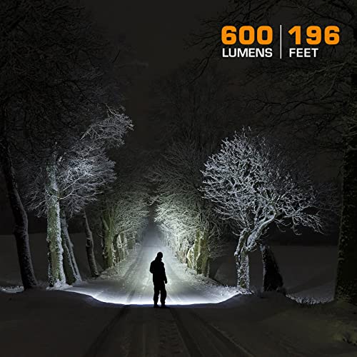 Everbrite Ultra Bright Tactical Flashlight, 600 Lumen Zoomable Adjustable Focus, 4 Light Modes, Heavy-Duty Aluminum Flashlight For Hurricane Supplies Camping, 3C Alkaline Batteries Included #TOP6