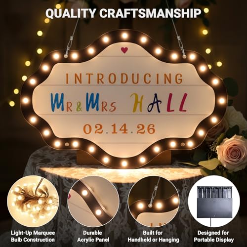 Image of Bottle Girl Sign for Wedding Birthday Party, Custom LED Marquee Signs 20 Inch Light Up Letter Board for Reception, Portable Anniversary Engagement VIP Bottle Service Decor (Battery Case)