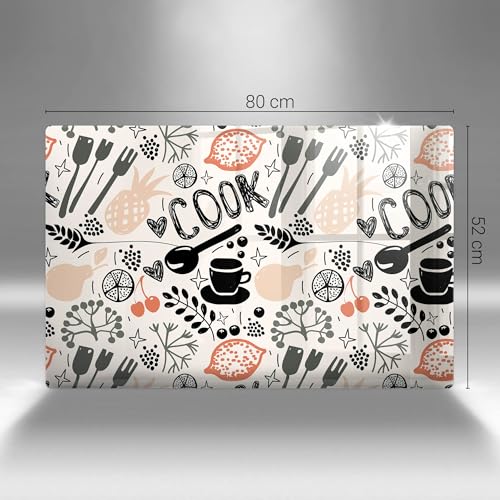 Planche à découper Wallfluent cuisson grand format 80x52cm en matériau résistant