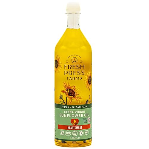 Miniatura 9 de Fresh Press Farms Aceite de girasol virgen extra prensado en frío, 16.4 onzas líquidas (paquete de 2), alto oleico, cultivado en Georgia, 100% hecho