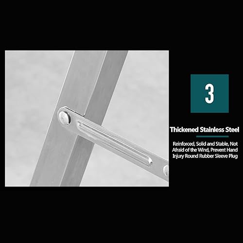 Miniatura 5 de ZARBAILRE Tendedero de ropa para interiores, tendedero de ropa para exteriores, plegable, en forma de X para ropa, lencería, toallas, ropa de cama,