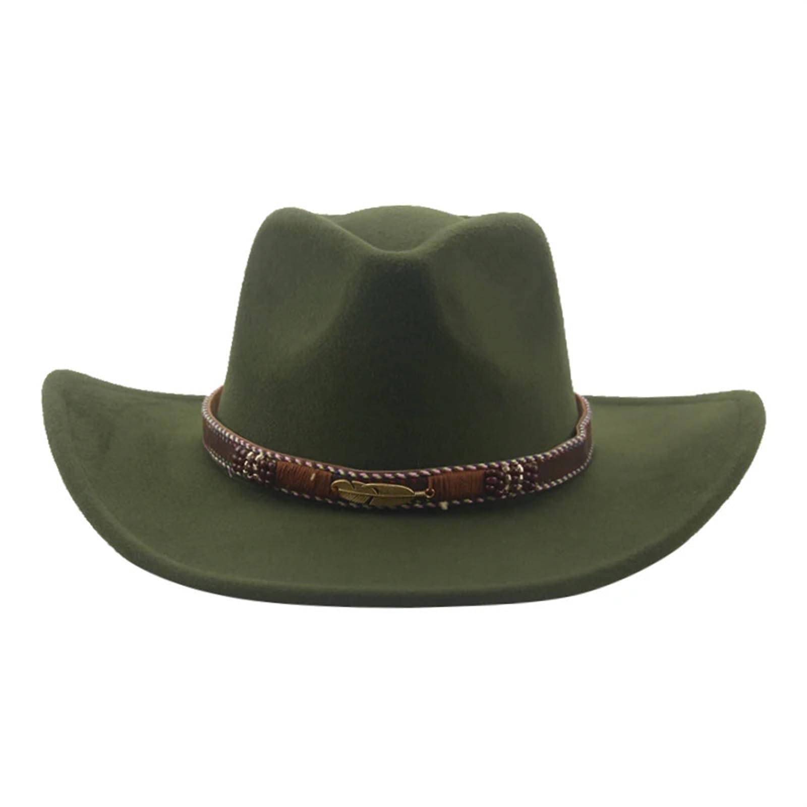 Cappelli Fedora da Donna Cappello da Uomo in Feltro Panama Cappello da Cowboy Occidentale Cappello da Cowboy a Tesa Larga Vintage Casual