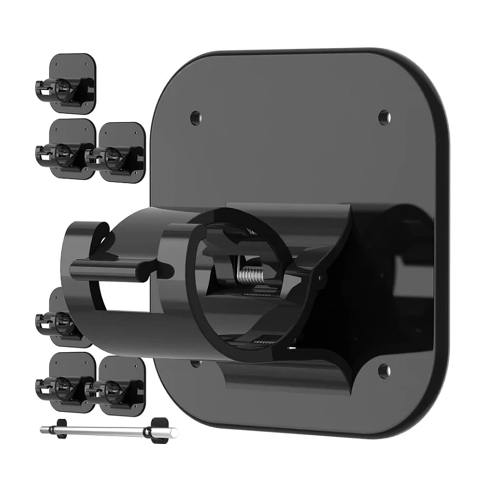 Curtain Rod Bracket 4Pcs Adhesive Rods Holder Renter Friendly Hooks for Hanging Drapes for Bathroom Kitchen Home