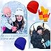 Xtinmee 100 Pcs Kids Winter Beanie and Gloves Bulk Warm Knit Hat Stretchy Full Fingers Gloves Pack Unisex Cold Weather Set(Fashion Color)