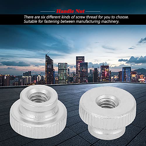 M3 Vernickelter Kohlenstoffstahl Handfest Rändelmuttern Griff mit Muttern(M3（10pcs）)