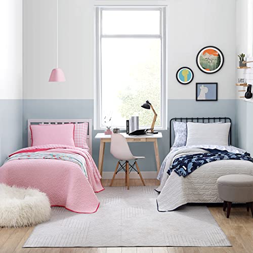 Image of Eddie Bauer Kids - Full Sheet Set, Ultra-Soft Microfiber Bedding with Fully Elastic Fitted Sheet, Kids Bed Set with Pillowcases, Easy Care Bedding (Poppy Plaid)